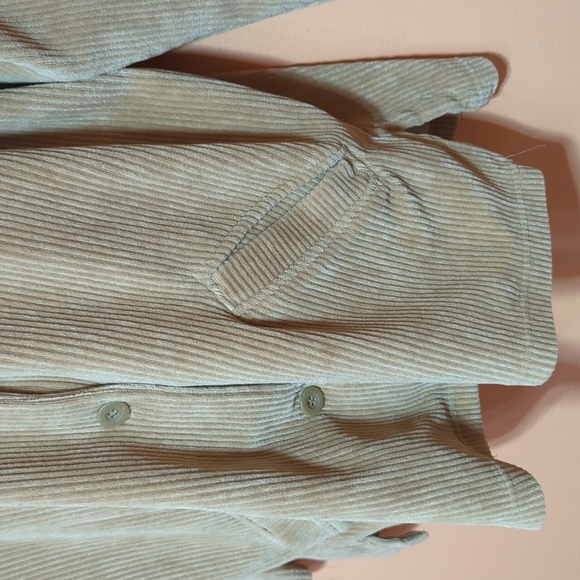 Vintage Liz Sport Corduroy Tan Jacket Shirt sz XL - Picture 4 of 8